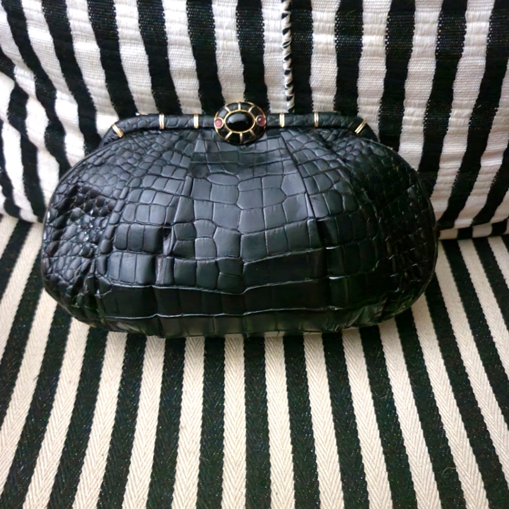 Judith Leiber Alligator Clutch